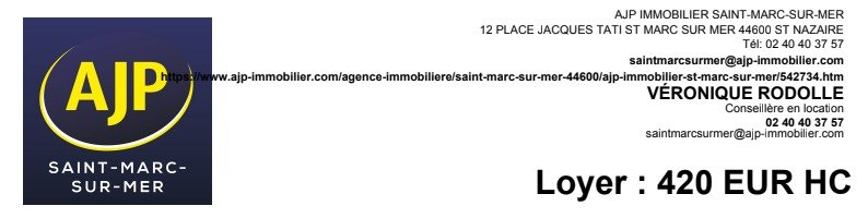 Maison 3 chambres St-Marc 80m² 1154€HC